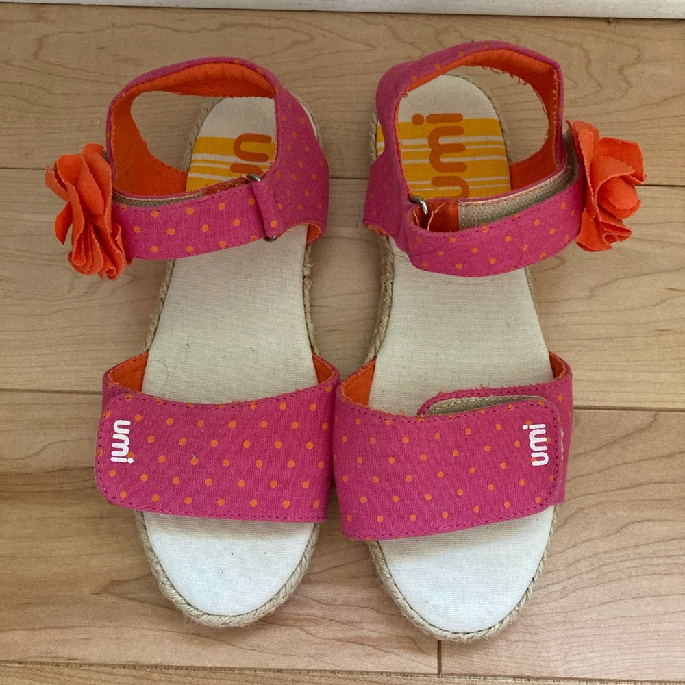 Umi Pink And Orange Flower Sandals